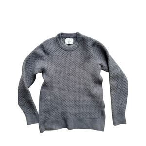 Reigning Champ 100% Wool Sweater Gray Crewneck Shrunken Womens S